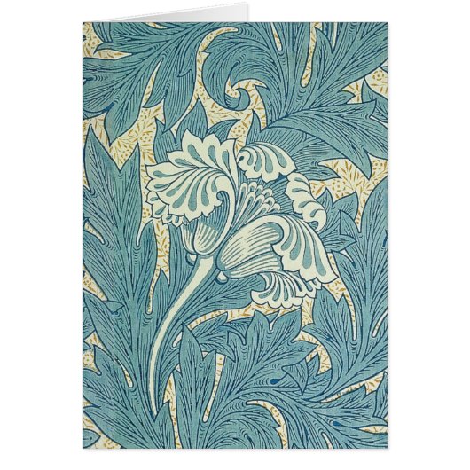 William Morris Classic Tulip Blue Floral Cards (Front)