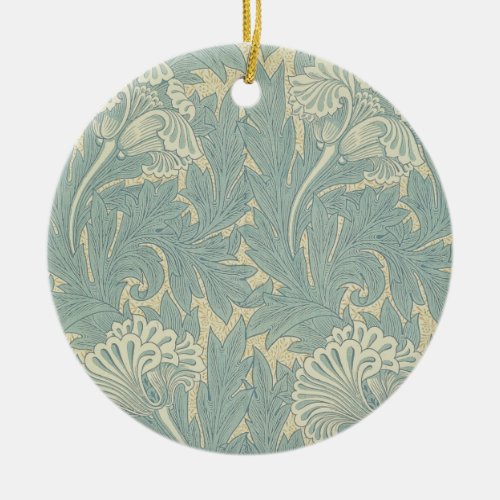 William Morris Classic Tulip Blue Floral Ceramic Ornament