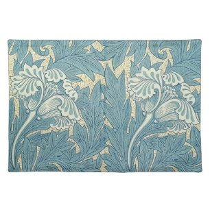 William Morris Classic Tulip Blue Floral Cloth Placemat