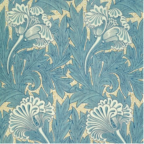 William Morris Classic Tulip Blue Floral Cutout