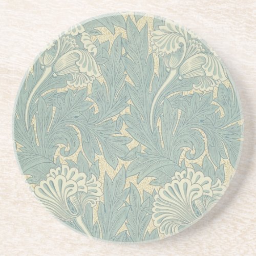 William Morris Classic Tulip Blue Floral Drink Coaster