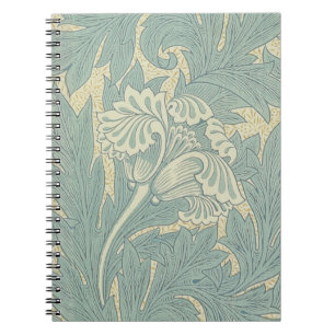 William Morris Classic Tulip Blue Floral Notebook