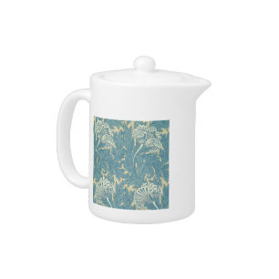 William Morris Classic Tulip Blue Floral Teapot