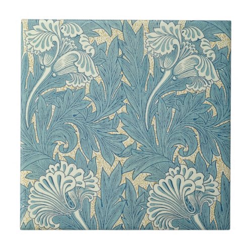 William Morris Classic Tulip Blue Floral Tile