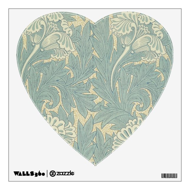 William Morris Classic Tulip Blue Floral Wall Sticker (Front)