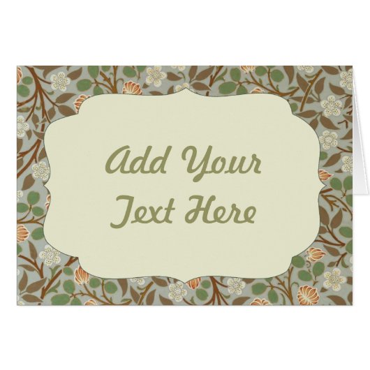 William Morris Clover Botanical Flower Cards (Front Horizontal)