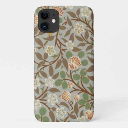 William Morris Clover Botanical Flower iPhone 11 Case