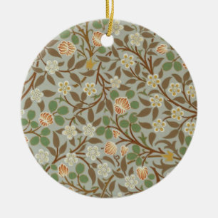 William Morris Clover Botanical Flower Ceramic Ornament