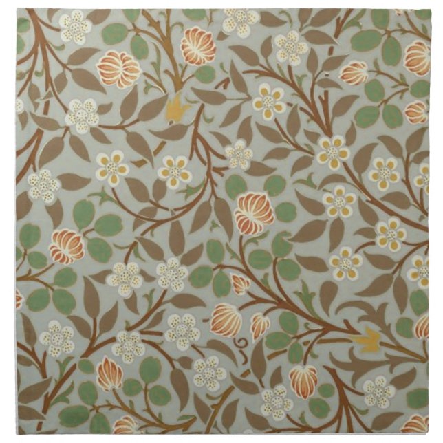 William Morris Clover Botanical Flower Cloth Napkin (Front)