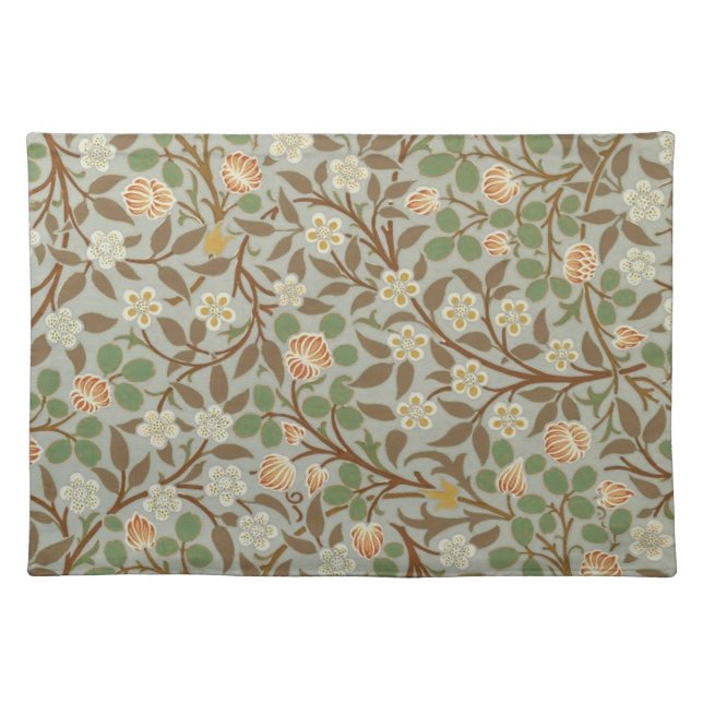 William Morris Clover Botanical Flower Cloth Placemat (Front)