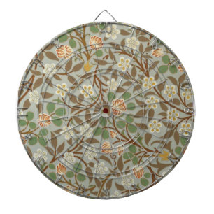 William Morris Clover Botanical Flower Dart Board