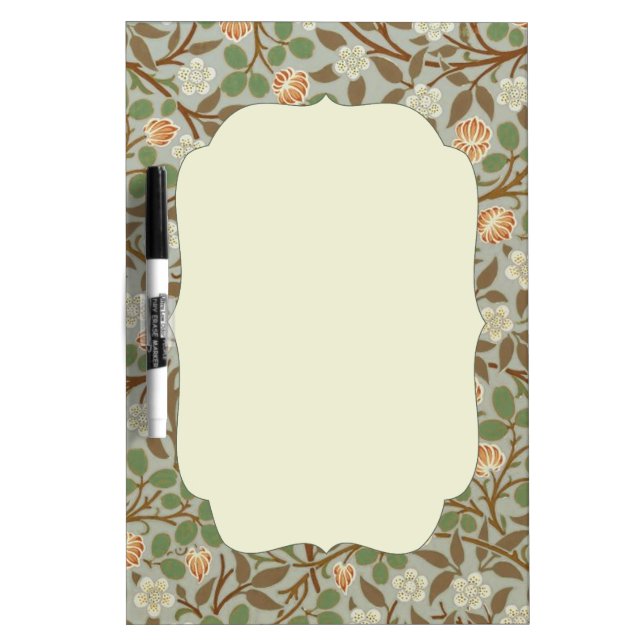 William Morris Clover Botanical Flower Dry Erase Board (Front)
