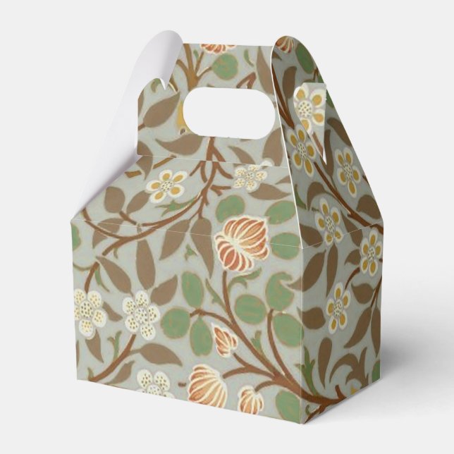 William Morris Clover Botanical Flower Favor Boxes (Front Side)