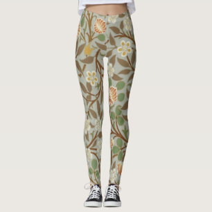 William Morris Clover Botanical Flower Leggings
