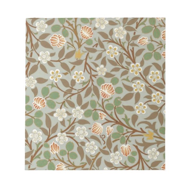 William Morris Clover Botanical Flower Notepad (Front)