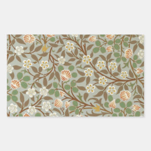 William Morris Clover Botanical Flower Rectangular Sticker