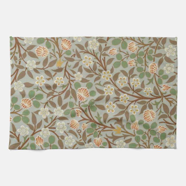 William Morris Clover Botanical Flower Towel (Horizontal)