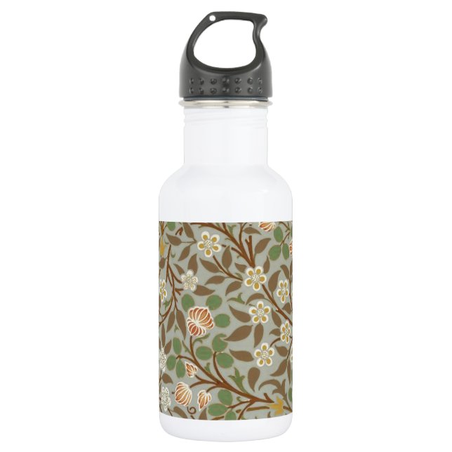William Morris Clover Botanical Flower Water Bottle (Front)