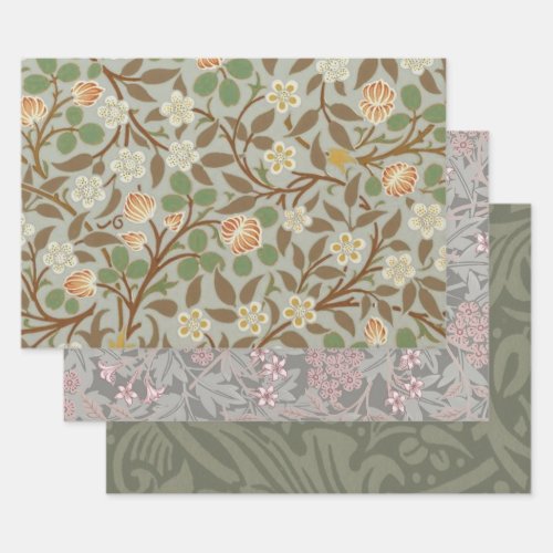 William Morris Clover Botanical Flower Wrapping Paper Sheets