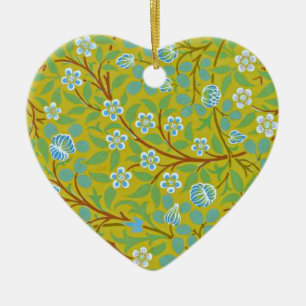 William Morris - Clover (yellow and blue) Ceramic Ornament