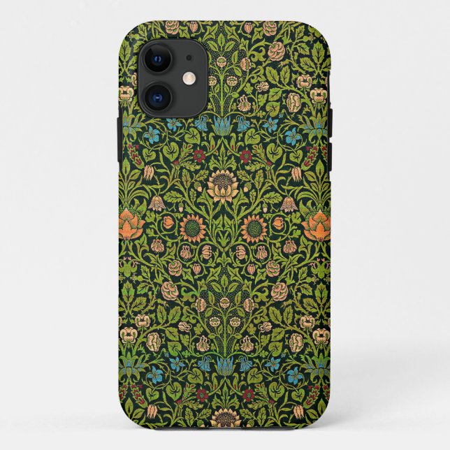 William Morris - Columbine, dark green, Case-Mate iPhone Case (Back)