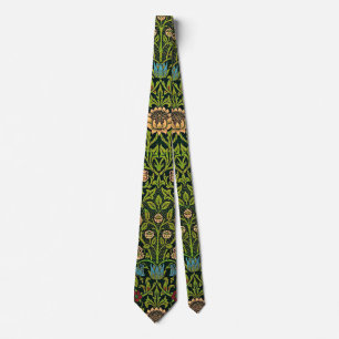 William Morris - Columbine, dark green, Case-Mate Neck Tie