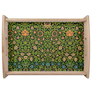William Morris - Columbine, dark green, Case-Mate Serving Tray