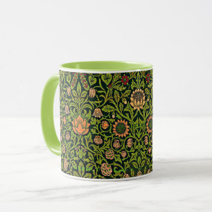 William Morris - Columbine, dark green, Mug