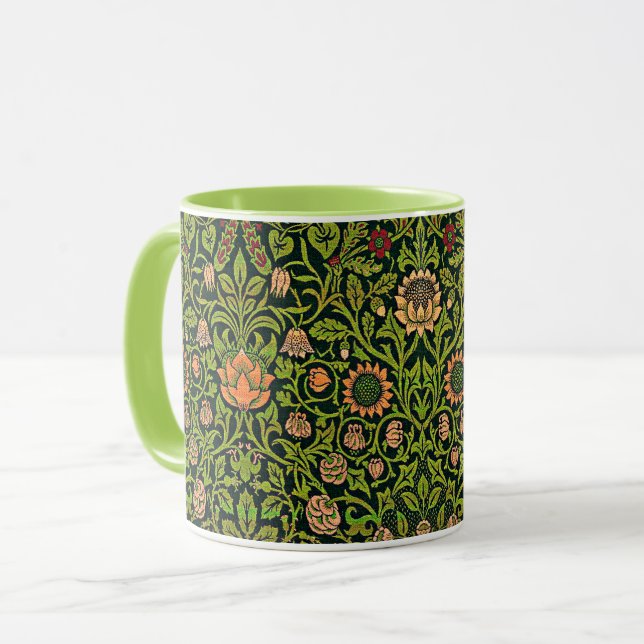 William Morris - Columbine, dark green, Mug (Front Left)