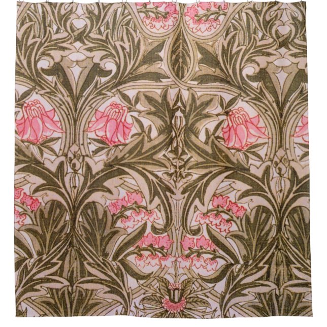 William Morris - Columbine Pattern 1876 Shower Curtain (Front)