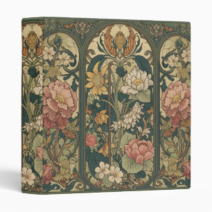 William Morris Compton Floral Art Nouveau Pattern 3 Ring Binder