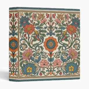William Morris Compton Floral Art Nouveau Pattern 3 Ring Binder