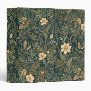 William Morris Compton Floral Art Nouveau Pattern 3 Ring Binder