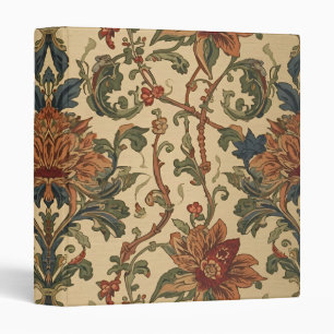 William Morris Compton Floral Art Nouveau Pattern 3 Ring Binder