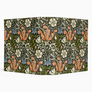William Morris Compton Floral Art Nouveau Pattern 3 Ring Binder