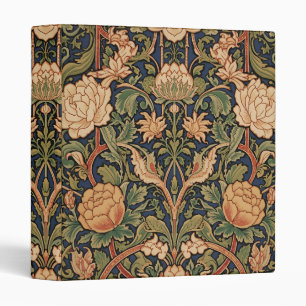William Morris Compton Floral Art Nouveau Pattern 3 Ring Binder