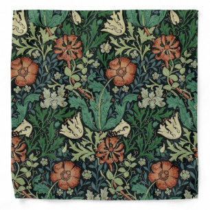 William Morris Compton Floral Art Nouveau Pattern Bandana