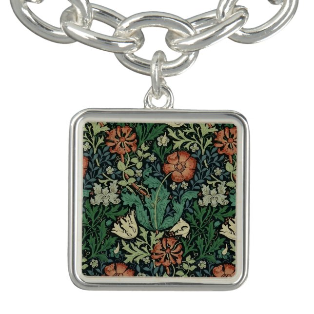 William Morris Compton Floral Art Nouveau Pattern Bracelet (Design)