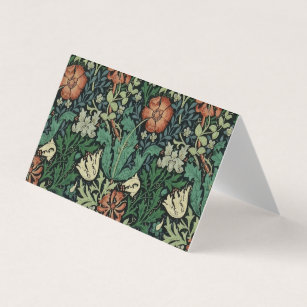 William Morris Compton Floral Art Nouveau Pattern Business Card