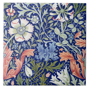 William Morris Compton Floral Art Nouveau Pattern Ceramic Tile