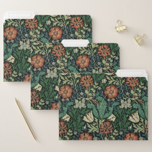 William Morris Compton Floral Art Nouveau Pattern File Folder