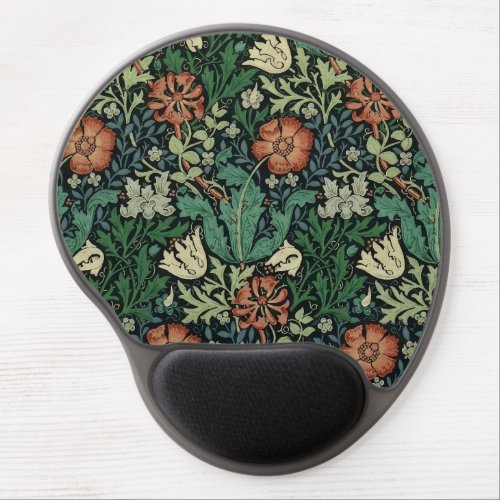 William Morris Compton Floral Art Nouveau Pattern Gel Mouse Pad