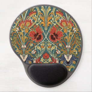 William Morris Compton Floral Art Nouveau Pattern Gel Mouse Pad