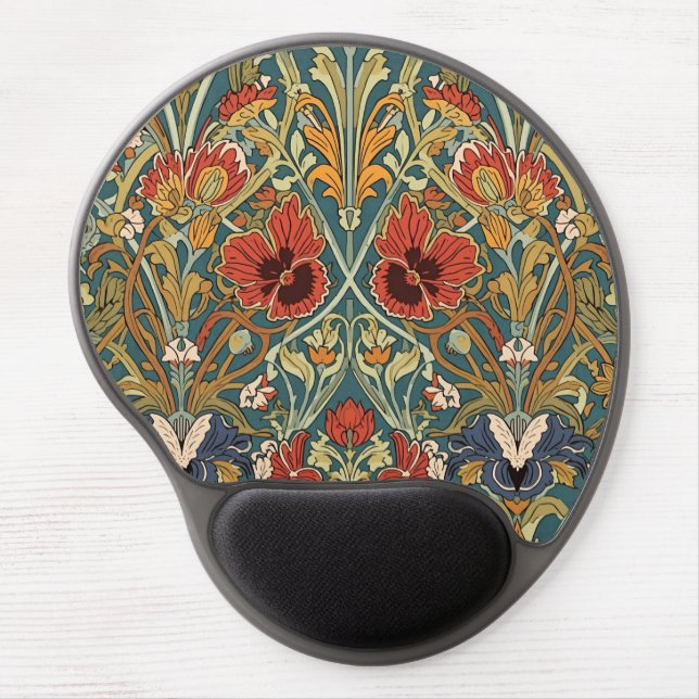 William Morris Compton Floral Art Nouveau Pattern Gel Mouse Pad (Front)