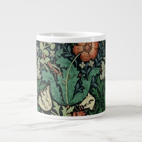William Morris Compton Floral Art Nouveau Pattern Giant Coffee Mug