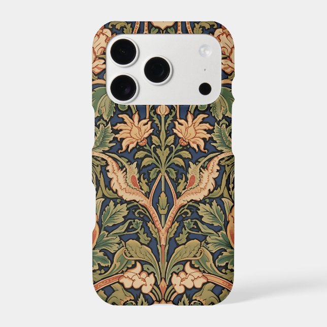 William Morris Compton Floral Art Nouveau Pattern iPhone Case (Back)