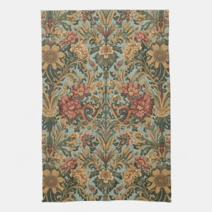 William Morris Compton Floral Art Nouveau Pattern Kitchen Towel