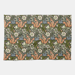 William Morris Compton Floral Art Nouveau Pattern Kitchen Towel