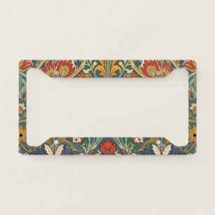 William Morris Compton Floral Art Nouveau Pattern License Plate Frame