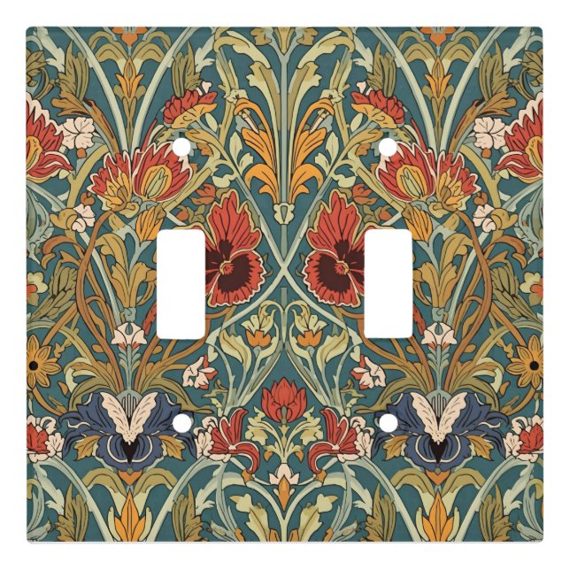 William Morris Compton Floral Art Nouveau Pattern Light Switch Cover (Front)